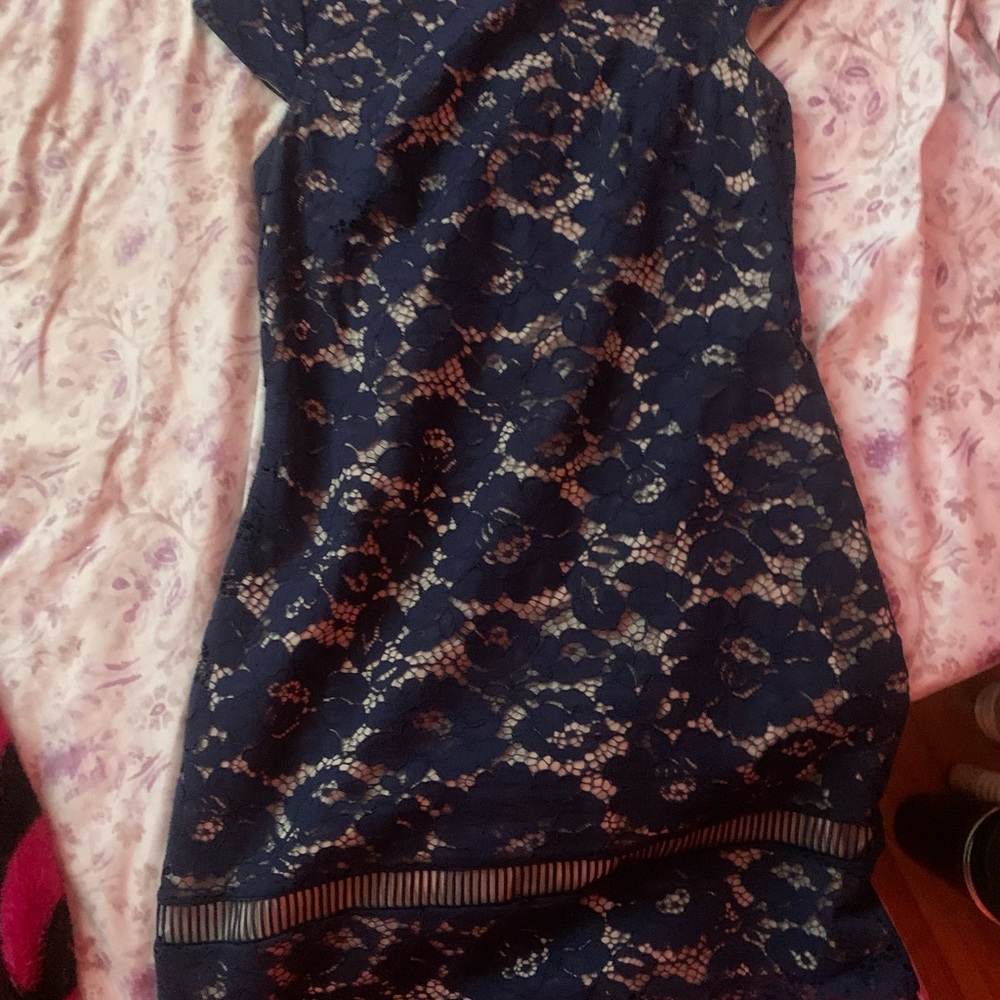 Floral navy lace dress from H&M